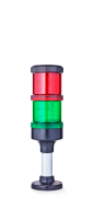 ECO70 Columna de señalización modular Ø 70mm 24 V AC/DC rojo-verde, negro