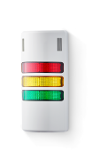 HD Columnas de señalización compactas 24 V AC/DC rojo-amarillo-verde, gris (RAL 7035)