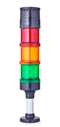 ECO70 Columna de señalización modular Ø 70mm 24 V AC/DC rojo-naranja-verde, negro