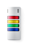 HD Colonnes de signalisation compactes 24 V AC/DC rouge-jaune-vert-bleu, gris (RAL 7035)