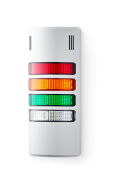 HD Columnas de señalización compactas 24 V AC/DC rojo-naranja-verde-claro, gris (RAL 7035)