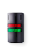 HD Columnas de señalización compactas 24 V AC/DC rojo-verde, negro (RAL 9005)