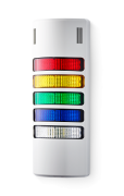 HD Colonnes de signalisation compactes 24 V AC/DC rouge-jaune-vert-bleu-clair, gris (RAL 7035)