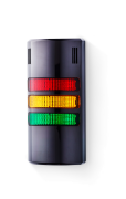 HD Columnas de señalización compactas 24 V AC/DC rojo-amarillo-verde, negro (RAL 9005)